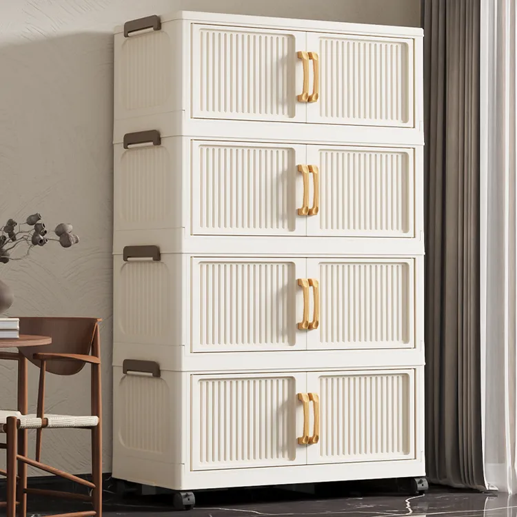 【50面宽】收纳柜储物多层出租屋可移动加大容量宝宝衣柜卧室收纳箱