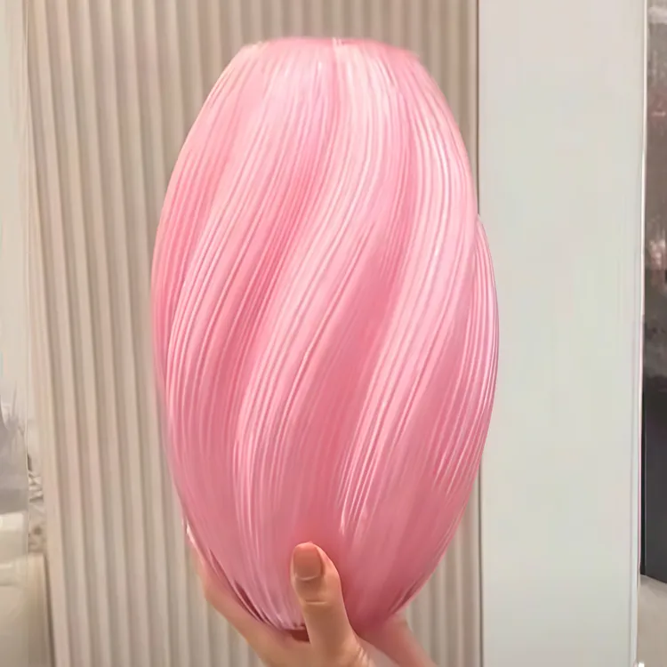 大号简约麦芽糖家居玻璃花瓶大号插花鲜花仿真花器客厅摆件文昌竹