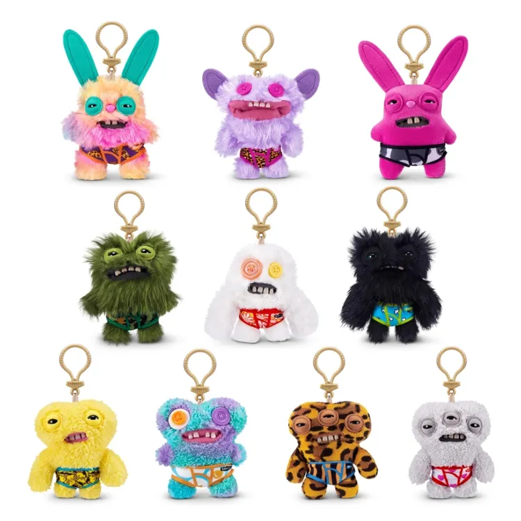 fuggler正版毛绒钥匙扣第四代萌牙怪兽钥匙扣挂件挂饰内裤系列