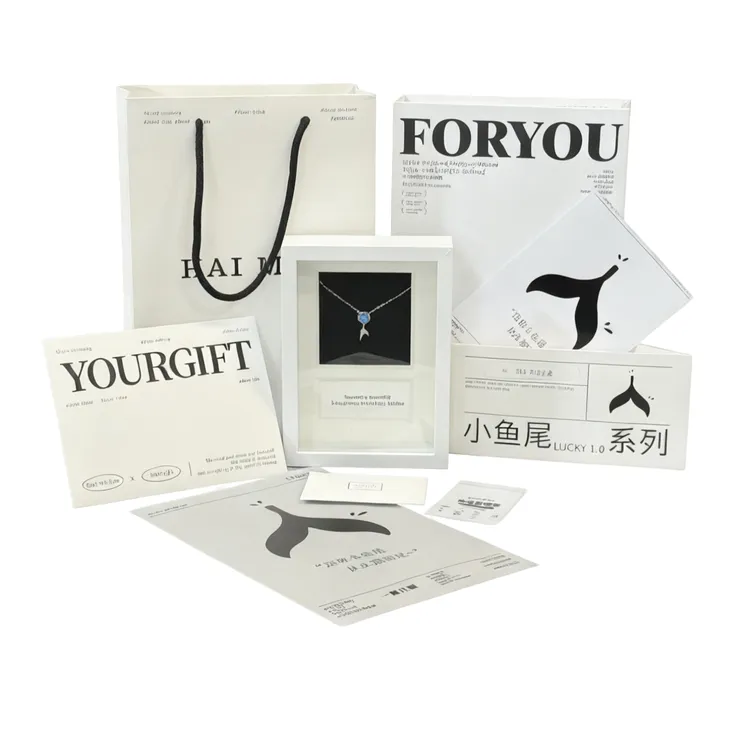 坠链均925银琉璃 小鱼尾银饰项链跨年礼盒情侣定制节日仪式感礼盒