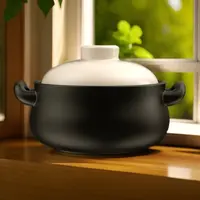 【大促限定牛角锅】康舒陶瓷家用砂锅炖鸡煮粥耐高温锂辉石汤锅汤煲