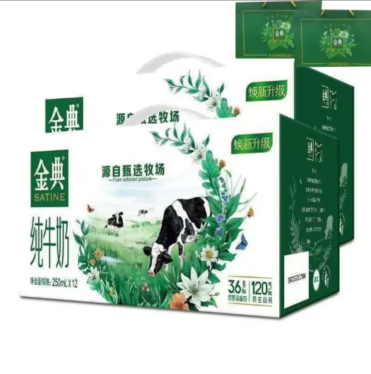【2箱】送手提袋伊利只发6月产金典纯牛奶250ml*12盒整箱不退不换