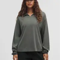 lululemon Softstreme Pique Oversized LS 25新款珠地宽松POLO衫