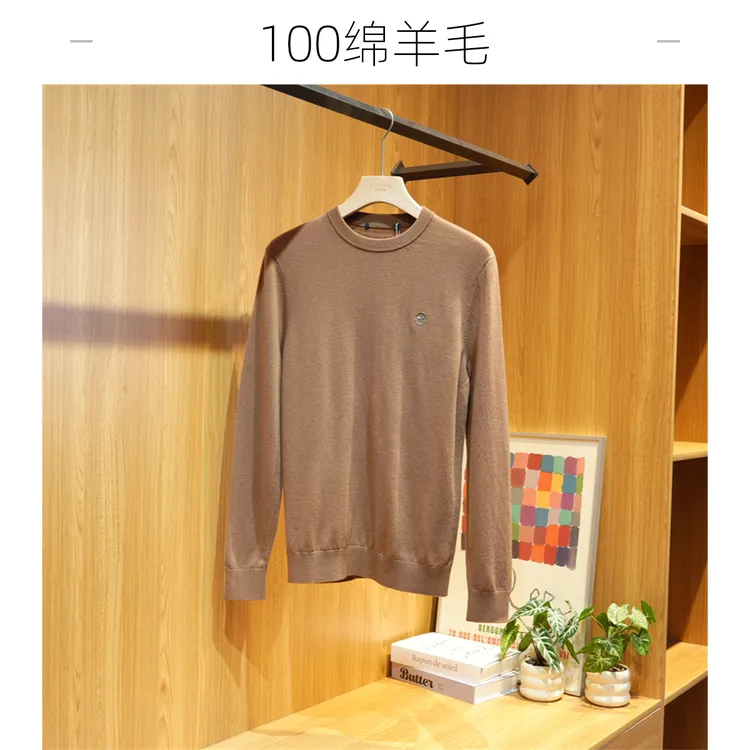 100绵羊毛品牌撤柜秋季男士针织衫保暖休闲弹力毛衣Z1743-3U056