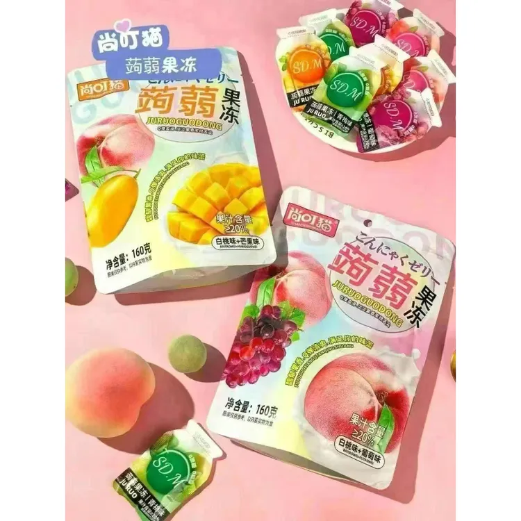 蒟蒻果冻白桃味➕葡萄味160g