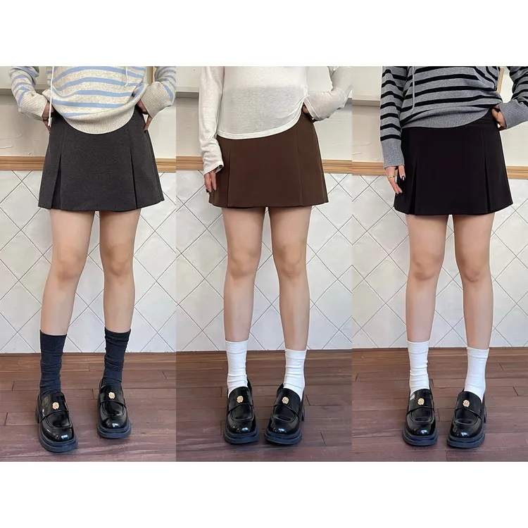 裂渡宣宣【纯欲遐想】微胖大码女秋冬时尚显瘦百搭毛呢裙裤ZY509F02