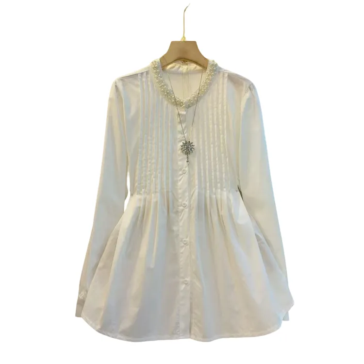 重工气质时尚褶皱收腰设计洋气百搭上衣