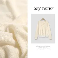 懒猫nono│Saynono 桑蚕丝绵羊毛蕾丝开衫/SY992576