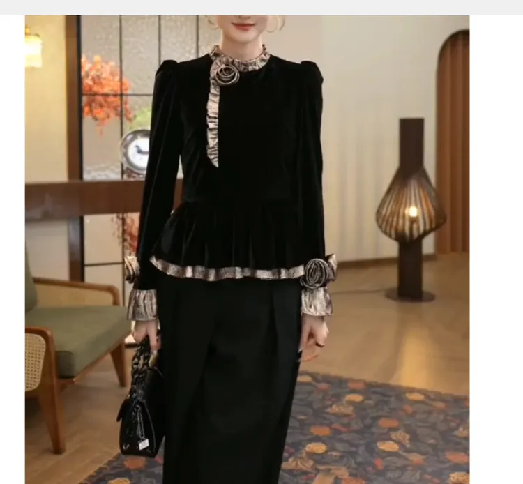 2025洋气新款时尚女装网红高级感休闲爆款宽松上衣女Y