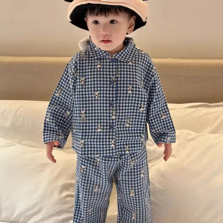 儿童秋季家居服套装男童秋装韩版印花长袖睡衣睡裤两件套童装Z056