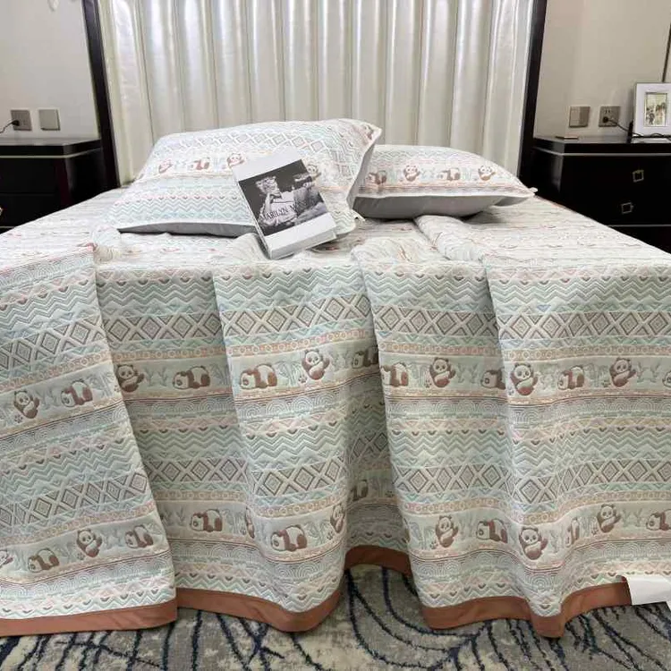 【240*250尺寸】四季通用六层纯棉纱布软席床盖缩水后220*230左右