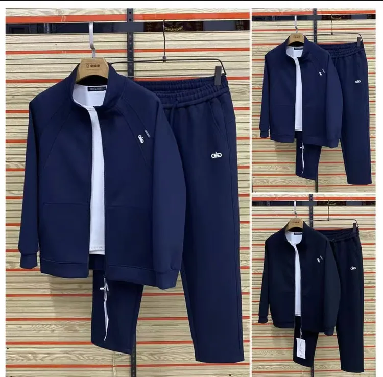 新款高品质男士立领休闲百搭套装