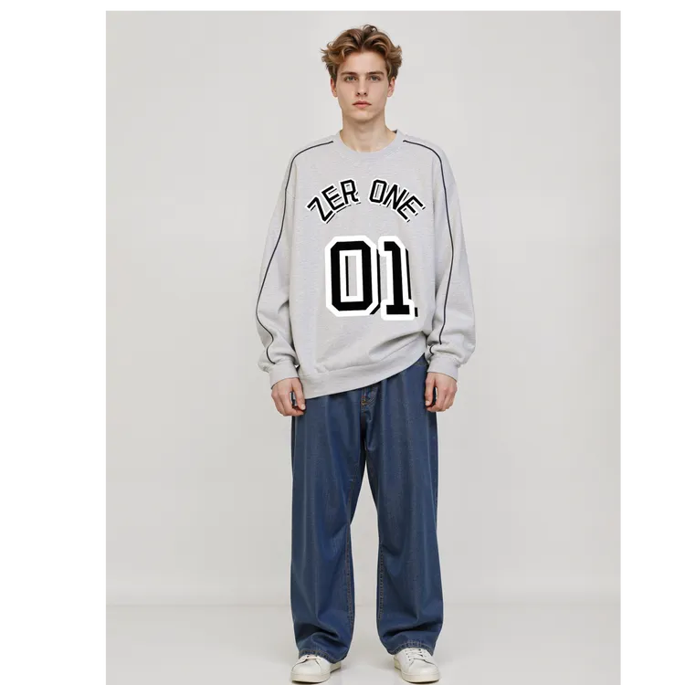 双十一ZERONE潮牌原创卫衣套头秋冬美式圆领重磅上衣男女同款情侣