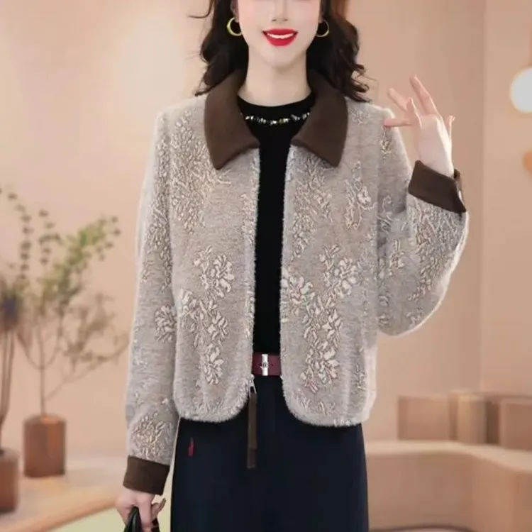 常规款休闲外套女装长袖常规短外套秋冬百搭春秋减龄2025潮流上衣