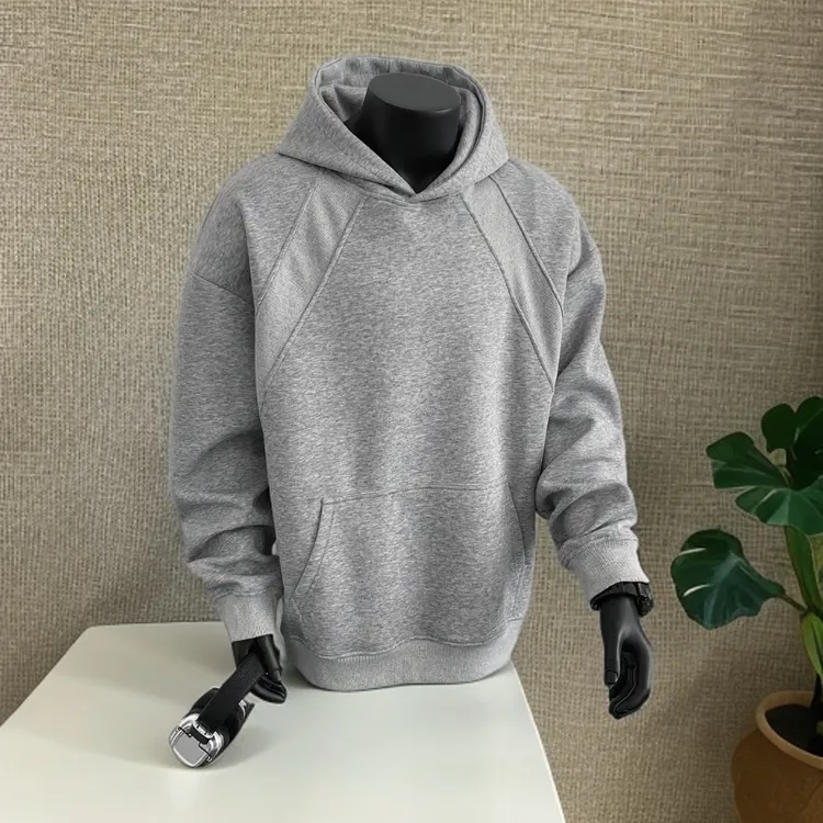 秋冬新款大码300斤美式简约解构感套头卫衣男女学生cleanfit外套
