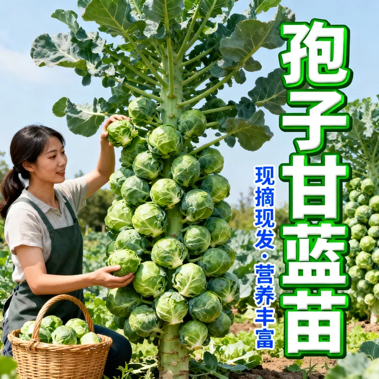 孢子甘蓝秧苗抱子包子迷你小包菜适合秋天种的蔬菜苗秋冬季秋播