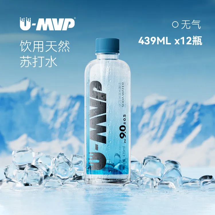 UMVP【邱指导】天然弱碱性苏打矿泉水PH9.0值439ml*12夏日必备饮品