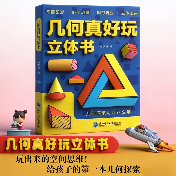 【领跑新学期】数学思维启蒙机关书孩子小学平面立体图形几何幼小商品图