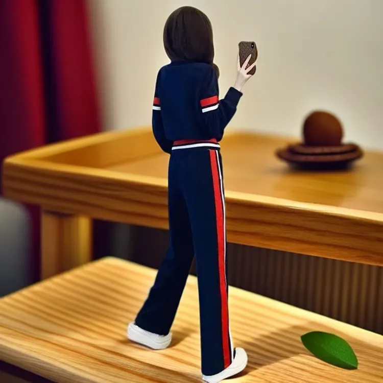 新品上市！春秋定制运动套装女，高级感面料，开衫卫衣+直筒裤气质潮