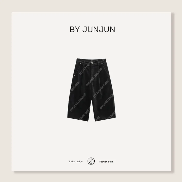 ByJunjun【六分条绒】灯芯绒六分裤