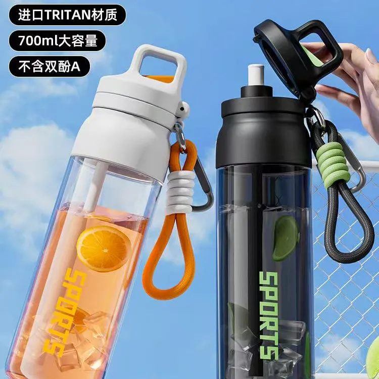 新款进口TRITAN高颜值一键开盖运动水杯2025户外便携健身饮水杯