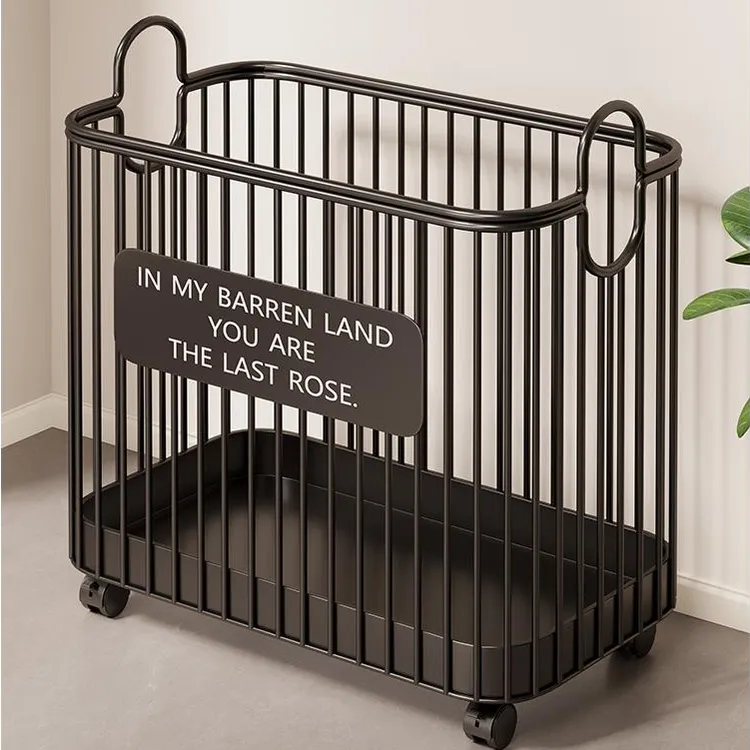 瑜伽垫收纳筐家用带轮大容量运动器材健身器材收纳神器篮球收纳筐