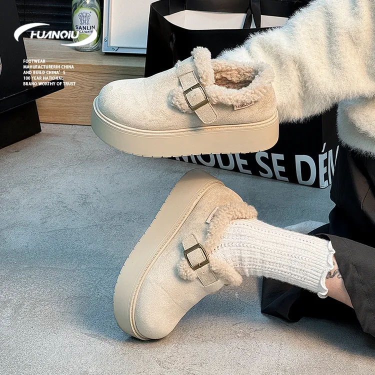 环球加绒加厚雪地靴女款冬季新款时尚百搭棉鞋爆款保暖厚底鞋子女