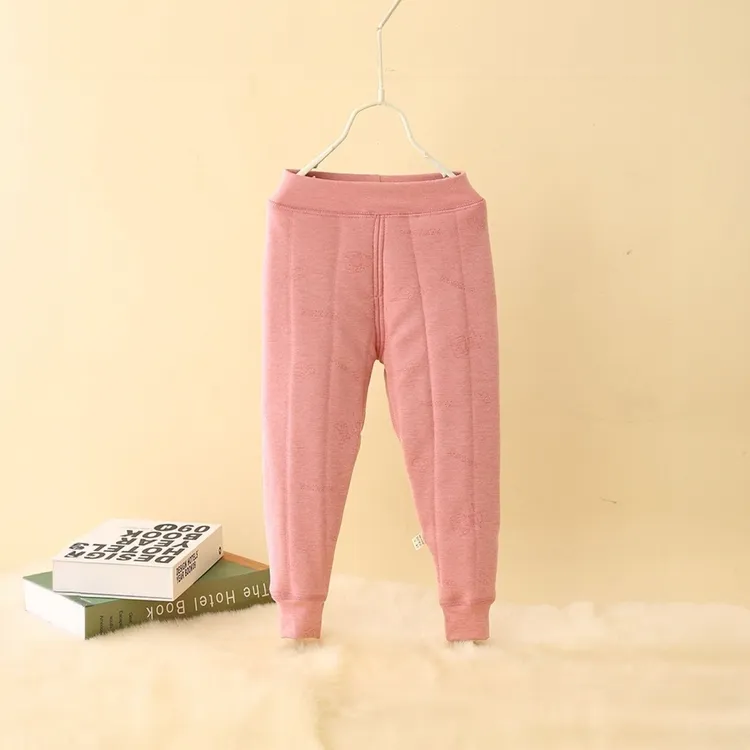 防静电保暖极简风休闲风保暖裤加厚儿童冬季加绒秋冬男女童棉裤