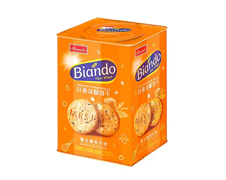 BIANDO铁尺苏打饼干600g礼盒装年货送礼零食整箱咸味纤麦饼干早餐