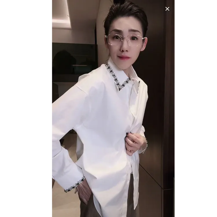 2025年意大利专柜未上纯手工定钻 纯棉 衬衫 CS0584