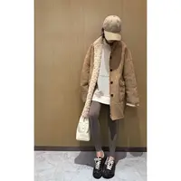 LA CALLA廓形男女同款两穿重磅秀款皮毛一体皮复古外套25W13