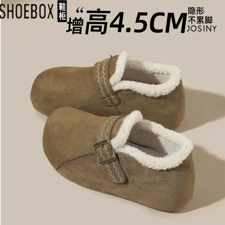 休闲鞋阿甘鞋女士冬季懒人鞋晚晚鞋女款2025新款脚大的拍大一码