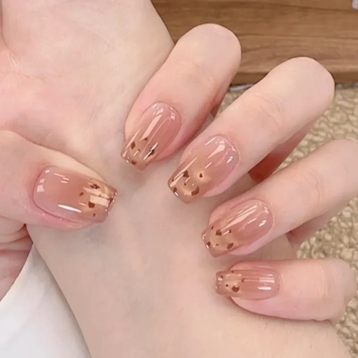 【各有千秋】初秋法式清透猫眼美甲手工穿戴甲短款显白高级穿戴美甲