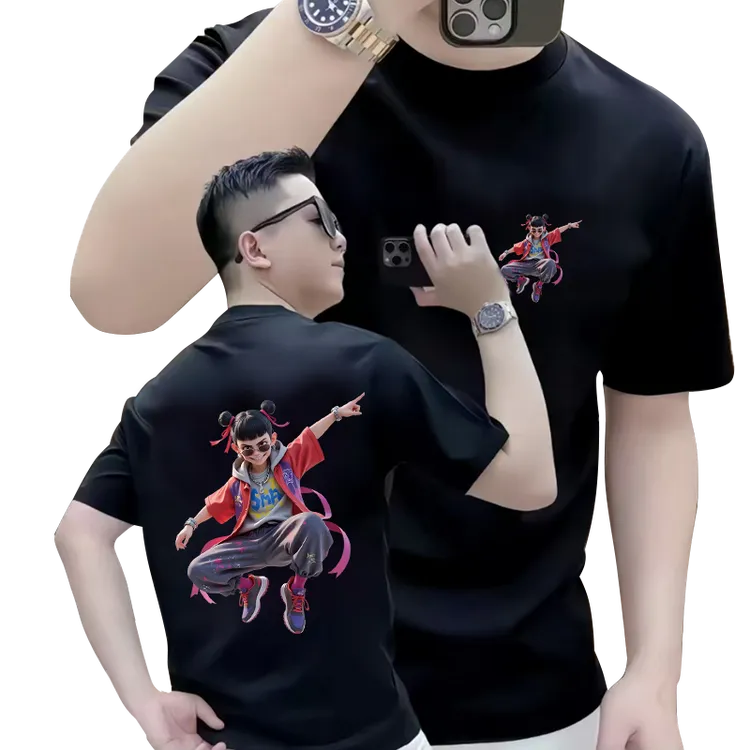 【重磅纯棉t恤】国潮风男士休闲宽松百搭国漫-结界兽上衣潮流情侣装