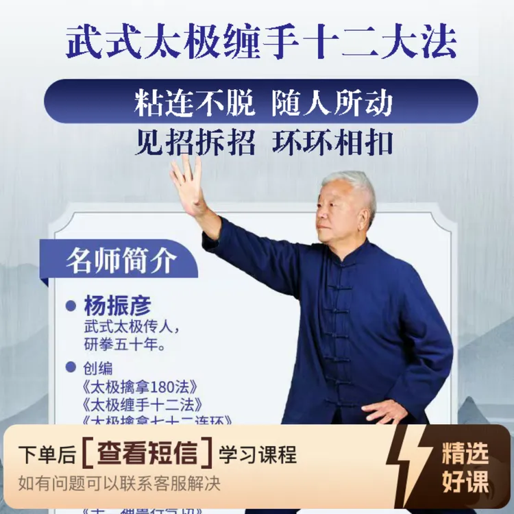 武式太极缠手十二法（留意短信解锁课程）