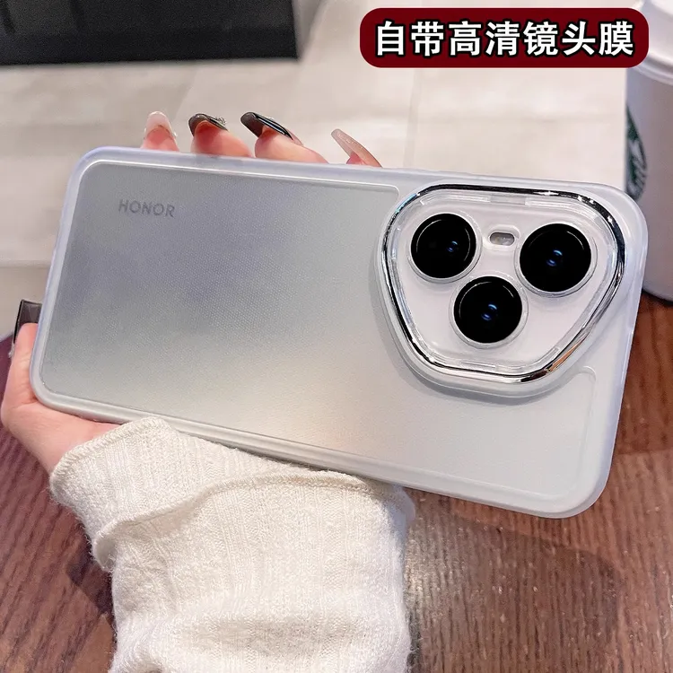 适用荣耀400Pro手机壳新款电镀透明防滑全包防摔简约保护套镜头膜