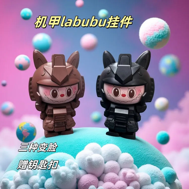 【现货直发】laBuBu变脸钥匙扣公仔卡通小挂件萌趣搞怪创意潮玩儿