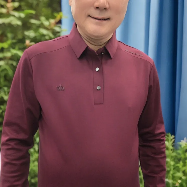 休闲长袖商务休闲秋季商务T恤纯色时尚上衣老年polo（T6902发）