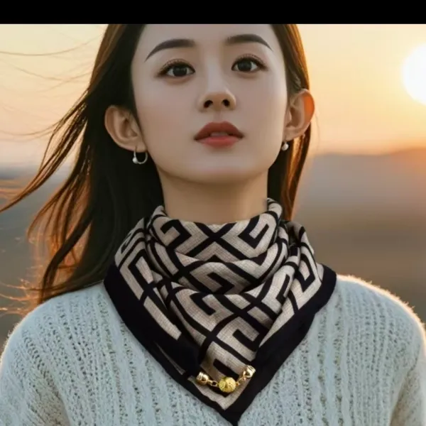 围巾女款爆款2025新款冬季保暖秋冬复古时尚丝巾小方巾围脖披肩