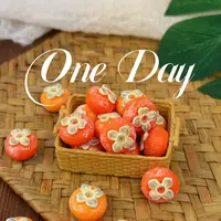预售【开芯定制-迷你柿子（手绘）】高品树脂仿真食玩 树脂diy配件