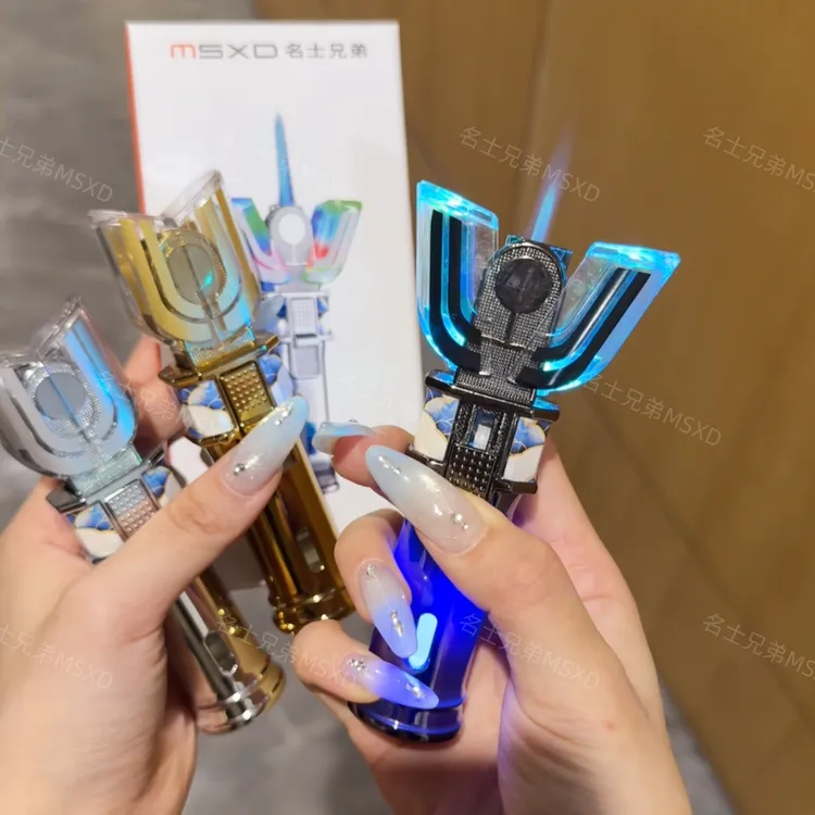 创意高颜值神光棒变身器打火机炫酷发光防风充气送男友礼品礼物