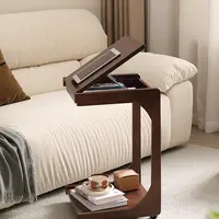 【福利】全友家居胡桃木色橡胶木茶几客厅边几沙发可移动边几