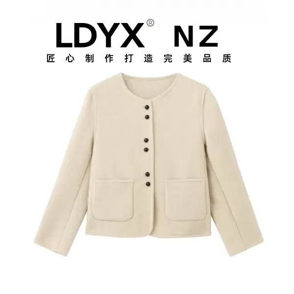 2025新款双面羊毛小香风秋冬小个子时尚百搭简约气质短外套2519