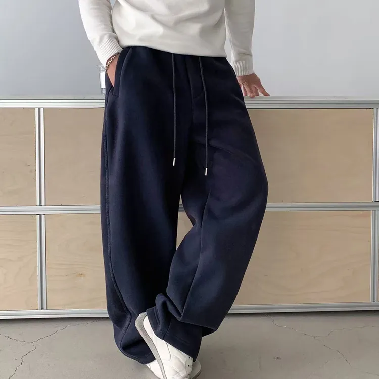 【顺丰包邮】纯色香蕉裤男裤冬季加绒加厚日系休闲裤卫裤户外潮流