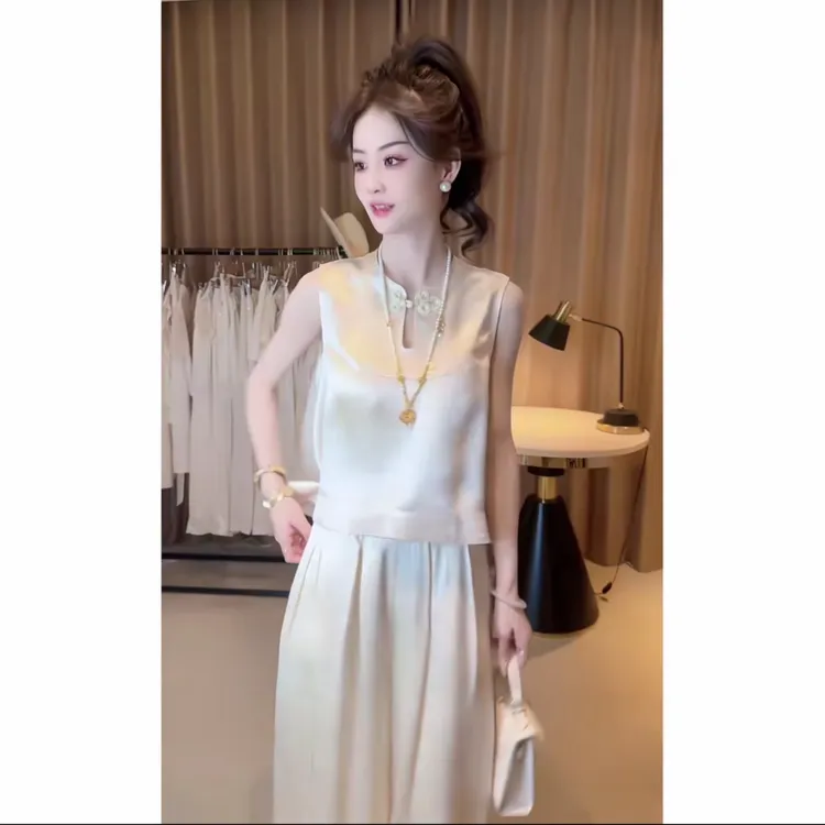 【现货+运费补贴】休闲洋气新中式中国风时尚套装舒适无袖上衣