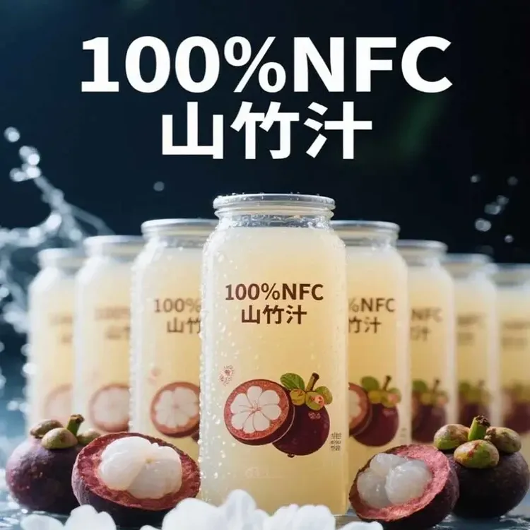 【好味推荐】100%山竹汁大瓶NFC纯果汁848ml百分百山竹果汁整箱批发