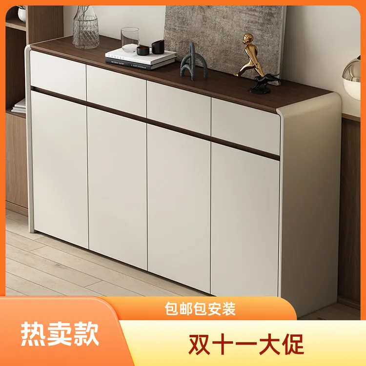 美式烤漆鞋柜轻奢家用门口入户多功能玄关置物客厅大容量隔断收纳