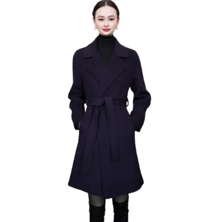 BEIFEIYANG/北非羊【100%全羊毛】中长款秋冬款羊毛大衣赫本风通勤