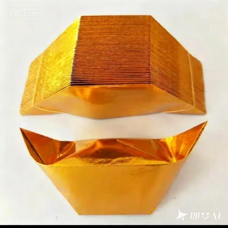 加厚手工折纸金元宝半成品 原浆纸多尺寸颜色可选 送袋子