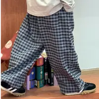 【现货】vilimama2025秋款男女童经典黑灰格薄呢料休闲裤C55026